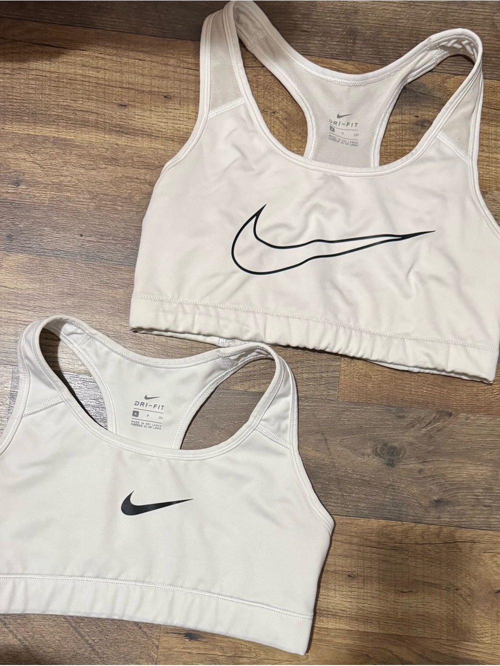 Nike Dri-FIT White Sports Bra Bundle – Size Small